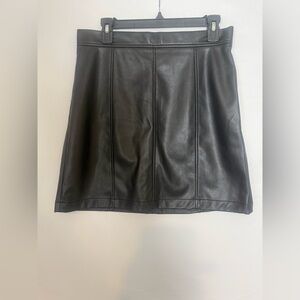 NWT Banana Republic Mini Skirt Women's Size 10 Black Faux Leather Panel